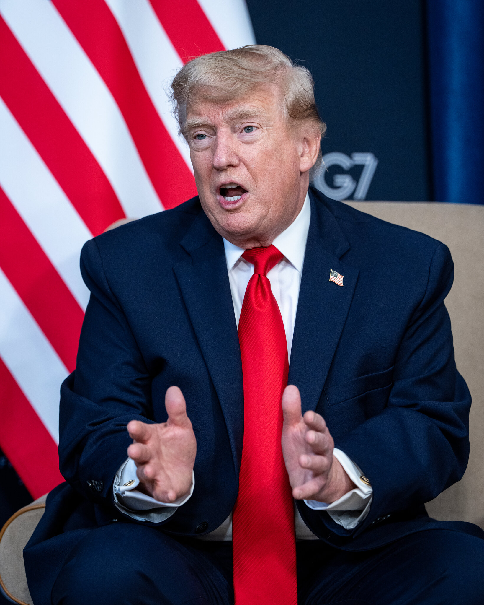 El presidente Trump en la cumbre del G7 en Évian-les-Bains, Francia. Haiyun Jiang/The New York Times