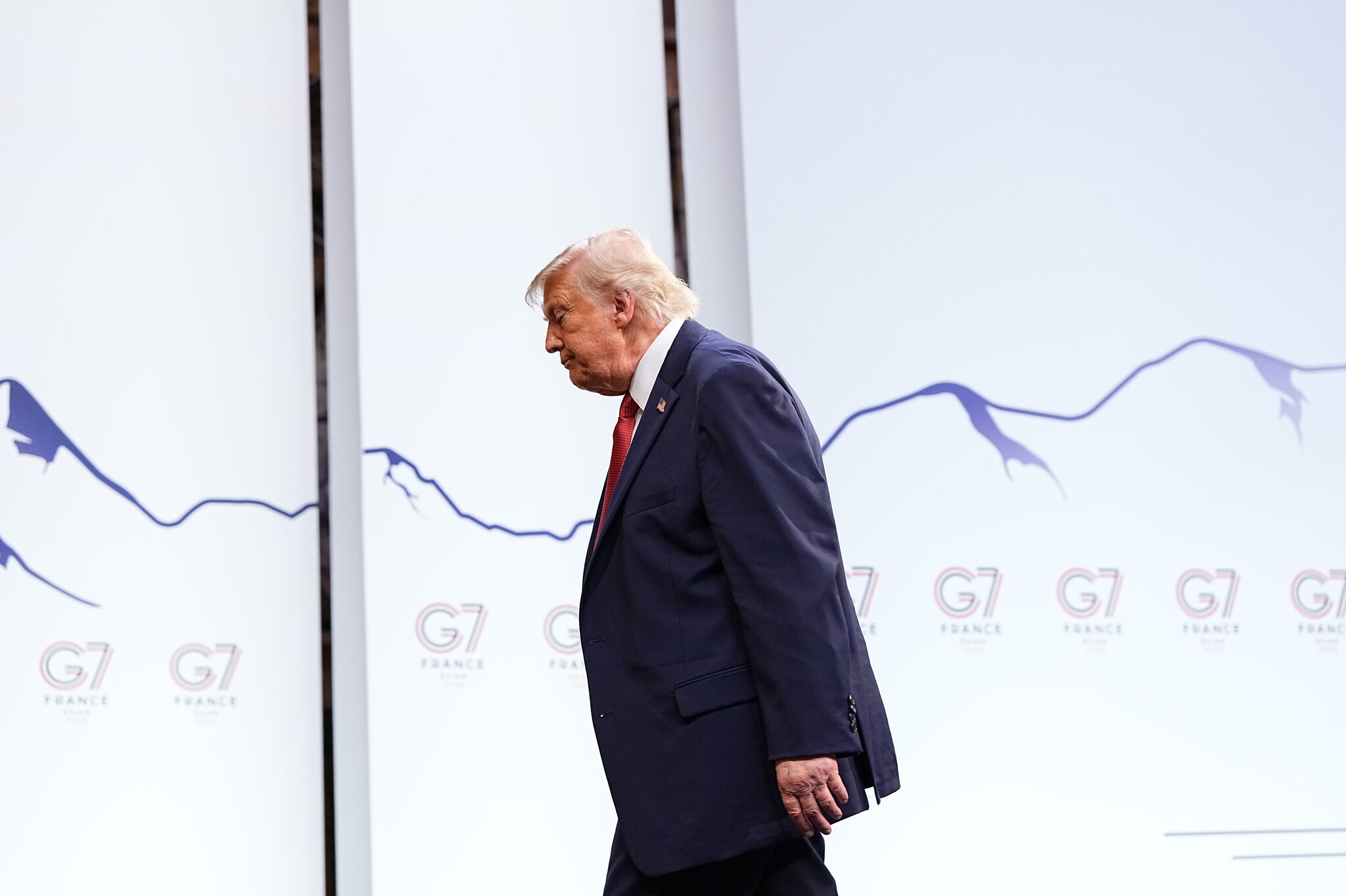 Donald Trump en la cumbre del G7 en Évian-les-Bains, Francia, el miércoles Haiyun Jiang/The New York Times