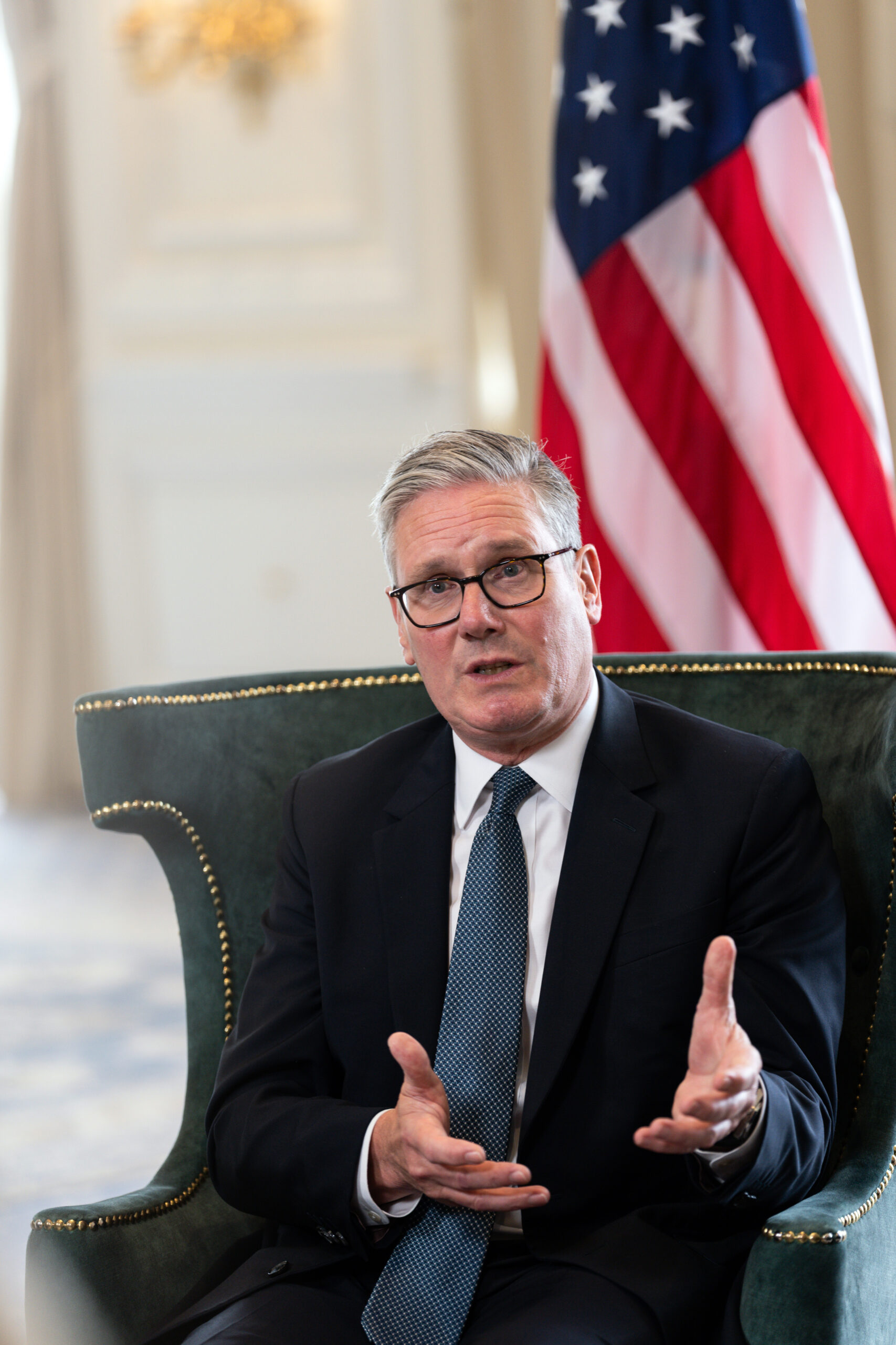 FILE -- Prime Minister Keir Starmer of the United Kingdom speaks to reporters during a meeting with President Donald Trump in Turnberry, Scotland, on July 28, 2025. Starmer announced his resignation on Monday, June 22, 2026, bowing to a mutiny inside his Labour Party and paving the way for Andy Burnham, the former mayor of Greater Manchester, to likely become the country's next leader. (Tierney L. Cross/The New York Times)