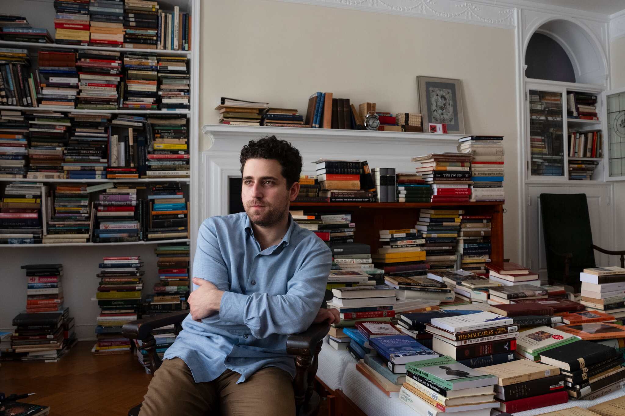 "Yo no me considero un acumulador compulsivo", dijo Mendel Uminer, "pero supongo que mi edificio sí". James Estrin/The New York Times