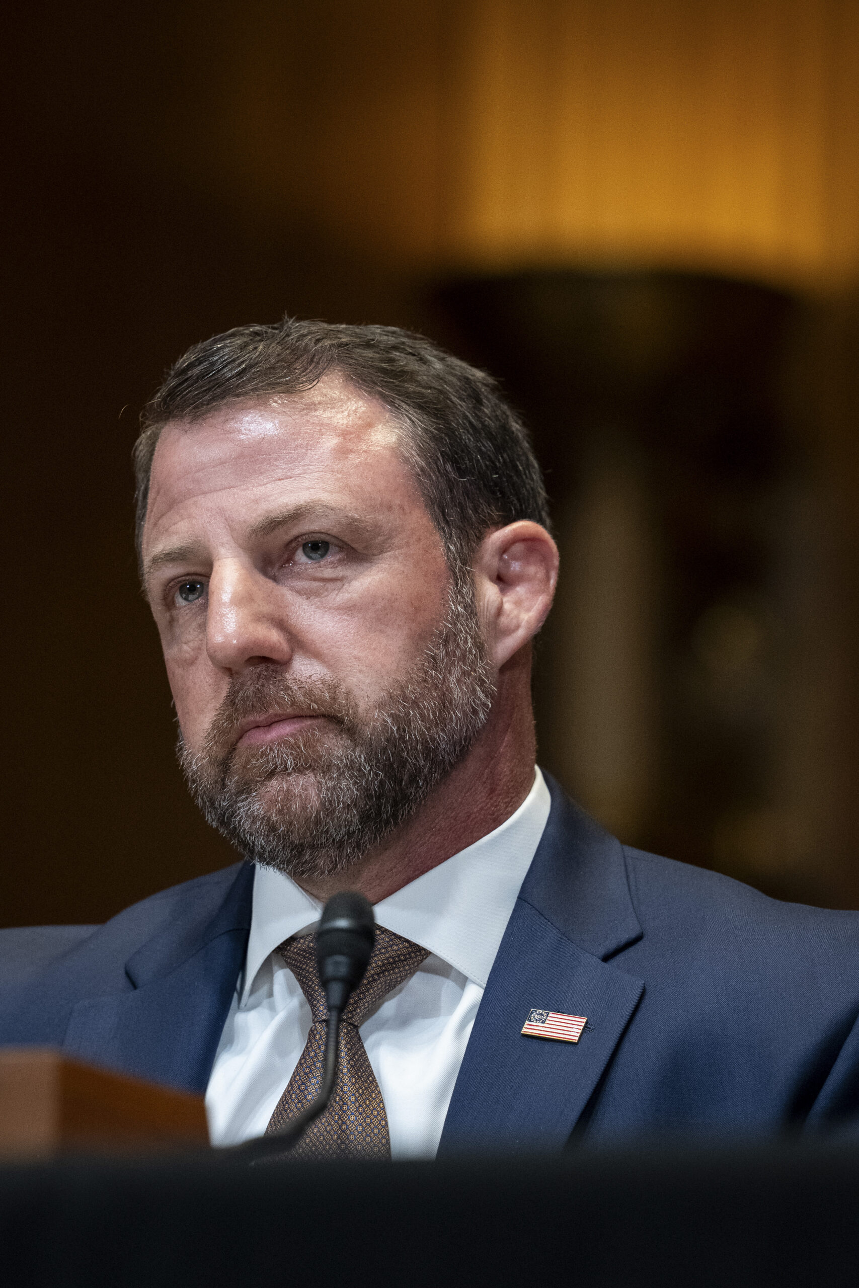 FILE -- Secretary of Homeland Security Markwayne Mullin testifies during a Senate Homeland Security subcommittee hearing on Capitol Hill in Washington, June 2, 2026. Mullin pledged to mount a quieter enforcement campaign following the chaos of a monthlong operation in Minnesota. (Haiyun Jiang/The New York Times)