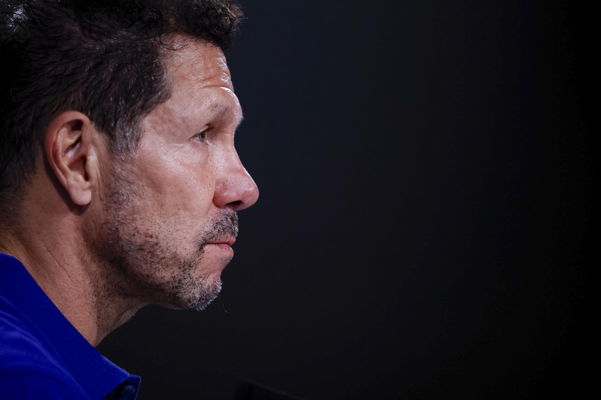 Simeone, en la rueda de prensa.-EFE/ Daniel González