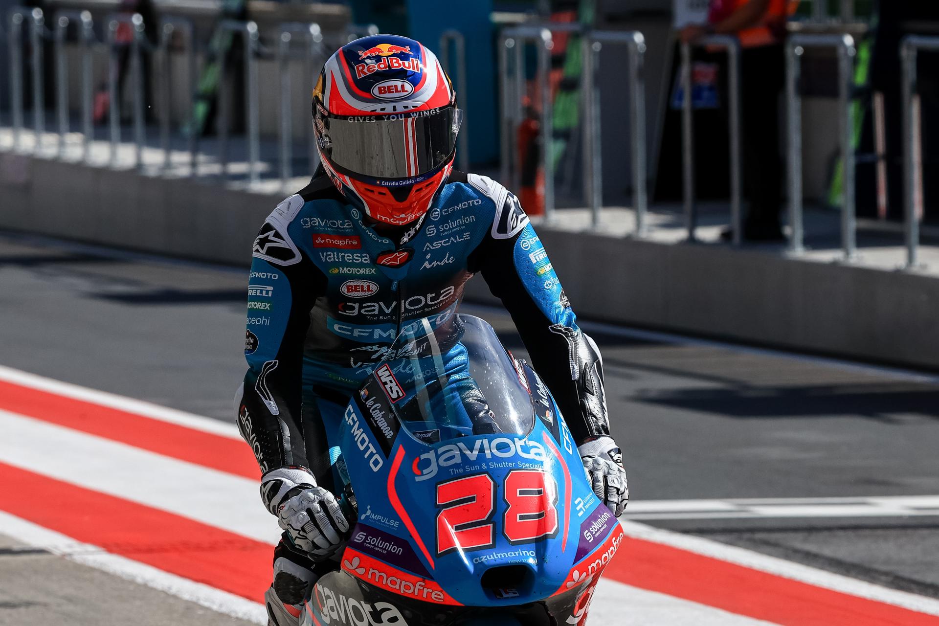 Fotografía del pasado 20 de septiembre, en la que puede verse al piloto español Máximo Quiles durante el Gran Premio de Austria. EFE/ MARTIN DIVISEK
