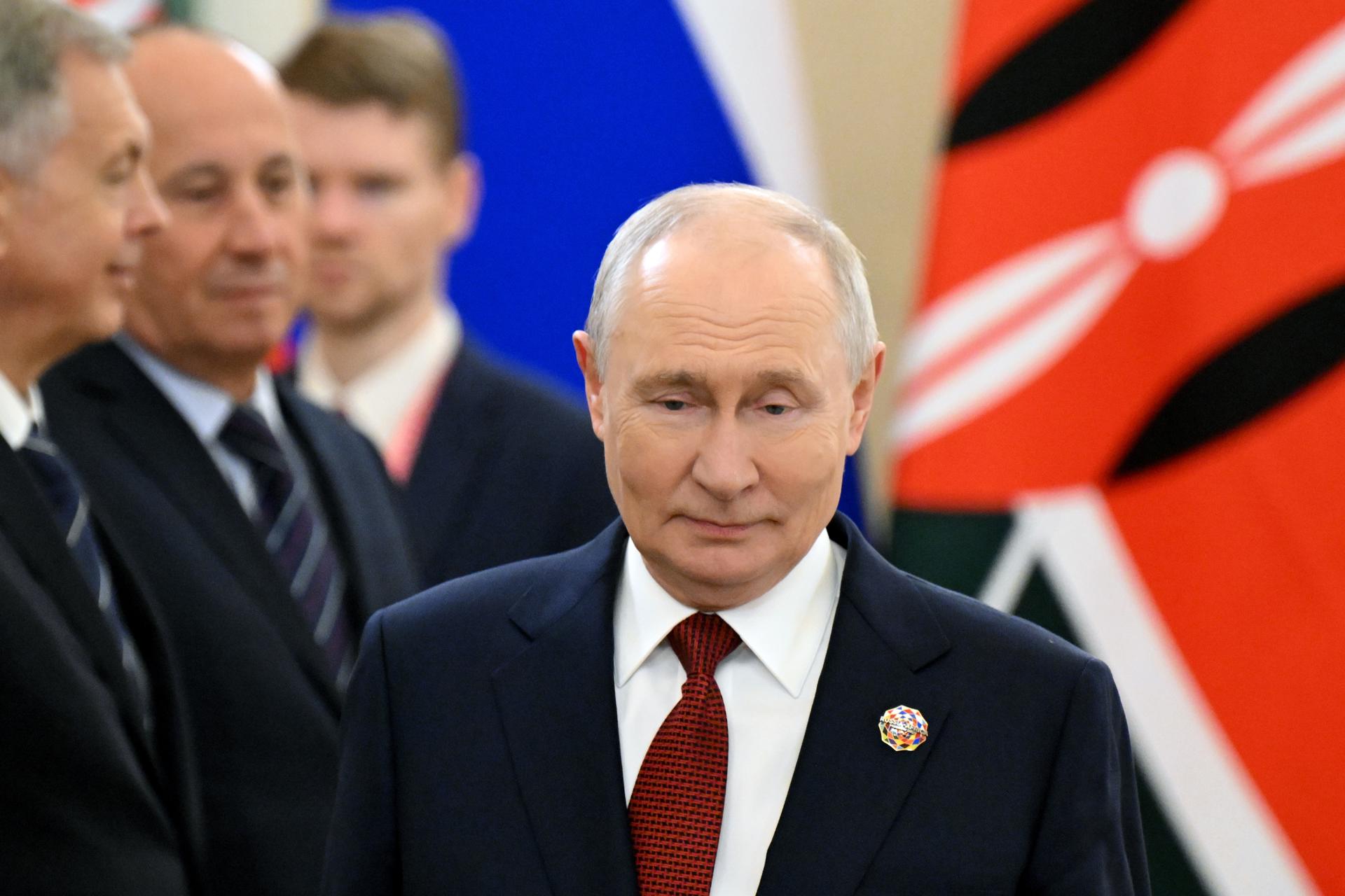 El presidente ruso, Vladimir Putin, en la Cumbre Rusia-África en Moscú. EFE/EPA/IGOR IVANKO/ POOL